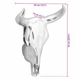Bullschedel Zilver 34 X 13 X 53 Cm Aluminium