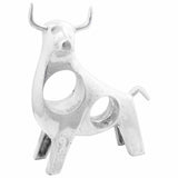 Stierensculptuur Zilver 22 X 9,5 X 34 Cm Aluminium