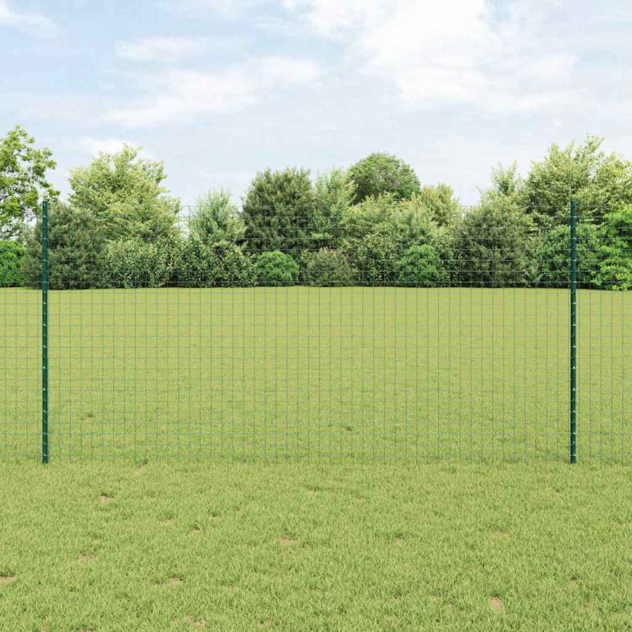 Euro Fence Met Paal 25 X 0,8 M Pvc-Coated Staal Mesh Groen