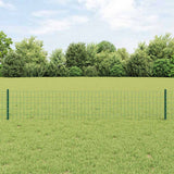 Euro Fence Met Paal 25 X 0,8 M Pvc-Coated Staal Mesh Groen