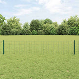Euro Fence Met Paal 25 X 0,8 M Pvc-Coated Staal Mesh Groen