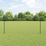 Euro Fence Met Paal 25 X 0,8 M Pvc-Coated Staal Mesh Groen