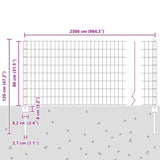 Euro Fence Met Paal 25 X 0,8 M Pvc-Coated Staal Mesh Groen
