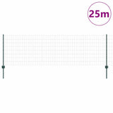 Euro Fence Met Paal 25 X 0,8 M Pvc-Coated Staal Mesh Groen