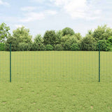 Euro Fence Met Paal 25 X 0,8 M Pvc-Coated Staal Mesh Groen
