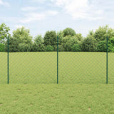 Kettinglink Hek Met Paal 10 X 1 M Pvc-Coated Staal Mesh