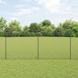 Kettinglink Hek Met Paal 10 X 1 M Pvc-Coated Staal Mesh