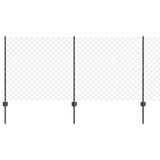 Kettinglink Hek Met Paal 10 X 1 M Pvc-Coated Staal Mesh