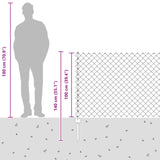 Kettinglink Hek Met Paal 10 X 1 M Pvc-Coated Staal Mesh
