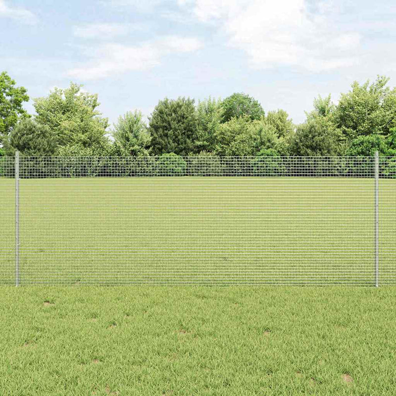 Gelast Draadhek Met Palen 10 X 0,8 M Mesh Gegalvaniseerd Staal
