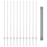 Gelast Draadhek Met Palen 10 X 0,8 M Mesh Gegalvaniseerd Staal