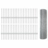 Gelast Draadhek Met Palen 10 X 0,8 M Mesh Gegalvaniseerd Staal