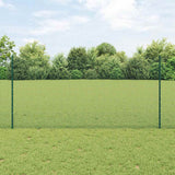 Gelast Draadhek Met Palen 25 X 0,5 M Gegalvaniseerd Staal Groen