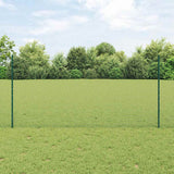 Gelast Draadhek Met Palen 25 X 0,5 M Gegalvaniseerd Staal Groen