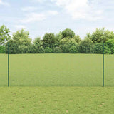 Gelast Draadhek Met Palen 25 X 0,5 M Gegalvaniseerd Staal Groen