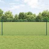 Gelast Draadhek Met Palen 25 X 0,5 M Gegalvaniseerd Staal Groen