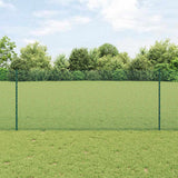 Gelast Draadhek Met Palen 25 X 0,5 M Gegalvaniseerd Staal Groen