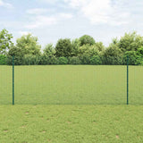 Gelast Draadhek Met Palen 25 X 0,5 M Gegalvaniseerd Staal Groen