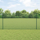 Gelast Draadhek Met Palen 25 X 0,5 M Gegalvaniseerd Staal Groen