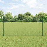 Gelast Draadhek Met Palen 25 X 0,5 M Gegalvaniseerd Staal Groen