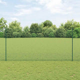 Gelast Draadhek Met Palen 25 X 0,5 M Gegalvaniseerd Staal Groen