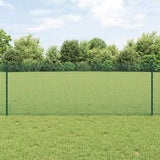 Gelast Draadhek Met Palen 25 X 0,5 M Gegalvaniseerd Staal Groen