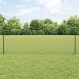 Gelast Draadhek Met Palen 10 X 1 M Gegalvaniseerd Staal Grijs