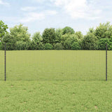 Gelast Draadhek Met Palen 10 X 1 M Gegalvaniseerd Staal Grijs