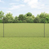 Gelast Draadhek Met Palen 10 X 1 M Gegalvaniseerd Staal Grijs