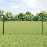 Hexagonale Schutting Met Palen 50 X 0,8 M Pvc-Coated Staal Mesh Groen