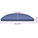 Trapmatten Halfrond Blauw