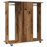 Kledingkast Met Plank Oud Hout 102 X 38 X 110 Cm Bewerkt Hout