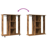 Kledingkast Met Plank Oud Hout 102 X 38 X 110 Cm Bewerkt Hout