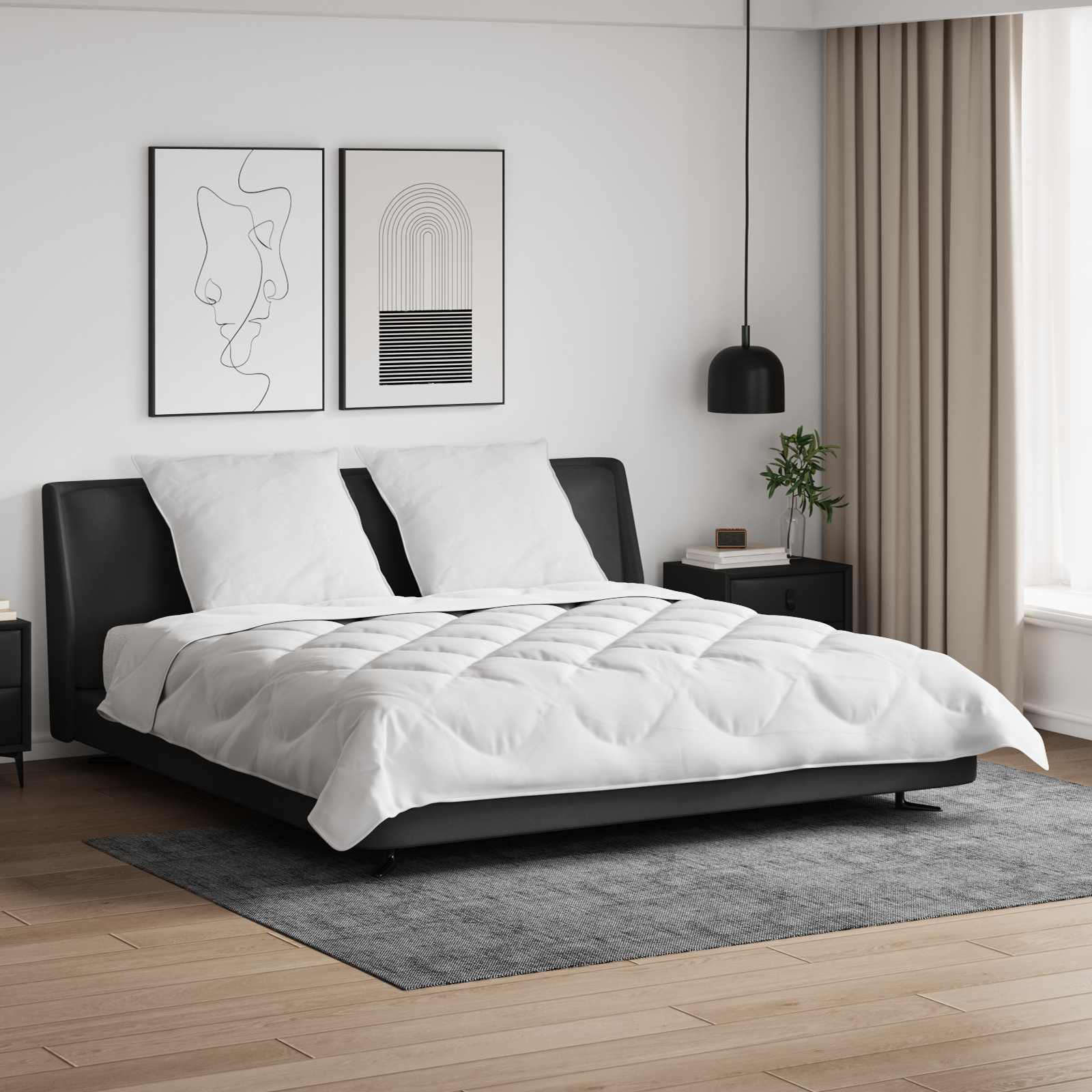 Dekbed Met Kussens Met Kussen 3 Pcs Wit Microvezel