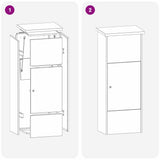 Pakket Inwerp Box 44.5 X 29 X 110.5 Cm Staal