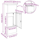 Pakket Inwerp Box 44.5 X 29 X 110.5 Cm Staal