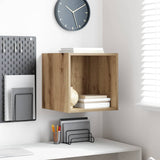 Wandkasten 37X37X37 Cm Bewerkt Hout Kleurig