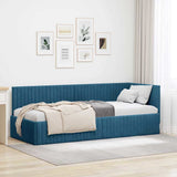 Hoekbedframe Met Hoofdeinde 90 Cm X 190 Cm Fluweel