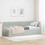 Hoekbedframe Met Hoofdeinde 90 Cm X 190 Cm Fluweel