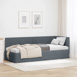 Hoekbedframe Met Hoofdeinde 90 Cm X 190 Cm Fluweel