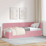 Hoekbedframe Met Hoofdeinde 90 Cm X 190 Cm Fluweel