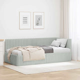 Hoekbedframe Met Hoofdeinde 90 Cm X 190 Cm Fluweel