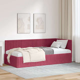 Hoekbedframe Met Hoofdeinde 90 Cm X 190 Cm Fluweel