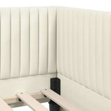 Hoekbedframe Met Hoofdeinde 90 Cm X 190 Cm Fluweel