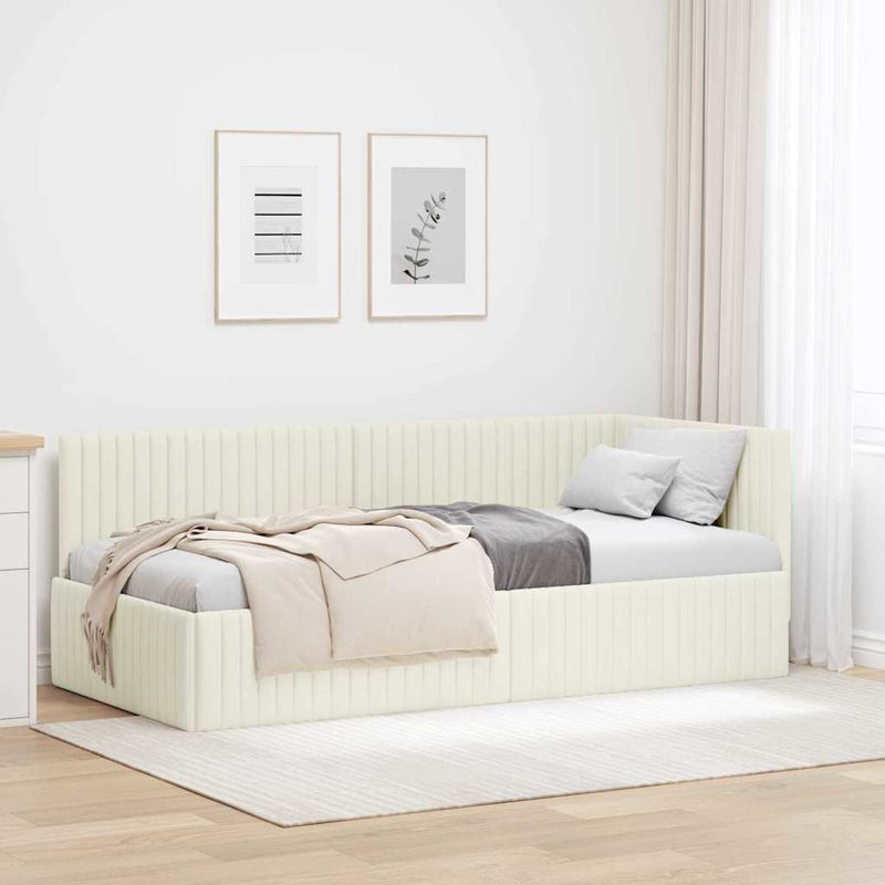 Hoekbedframe Met Hoofdeinde 90 Cm X 190 Cm Fluweel