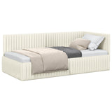 Hoekbedframe Met Hoofdeinde 90 Cm X 190 Cm Fluweel