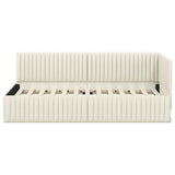 Hoekbedframe Met Hoofdeinde 90 Cm X 190 Cm Fluweel