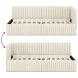 Hoekbedframe Met Hoofdeinde 90 Cm X 190 Cm Fluweel