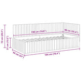 Hoekbedframe Met Hoofdeinde 90 Cm X 190 Cm Fluweel