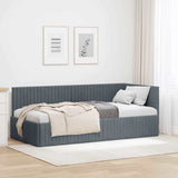 Hoekbedframe Met Hoofdeinde 90 Cm X 190 Cm Fluweel